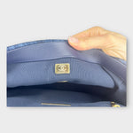 Denim Blue Small Bag with Gold hardware